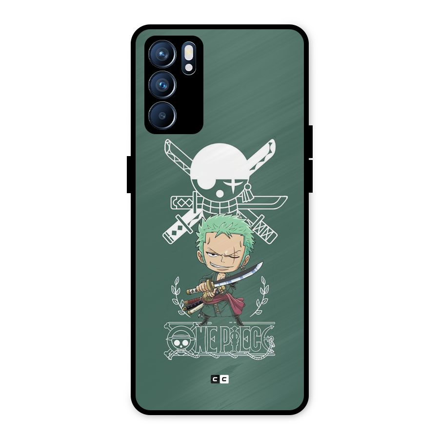 Hunter Zoro Sword Metal Back Case for Oppo Reno6 5G