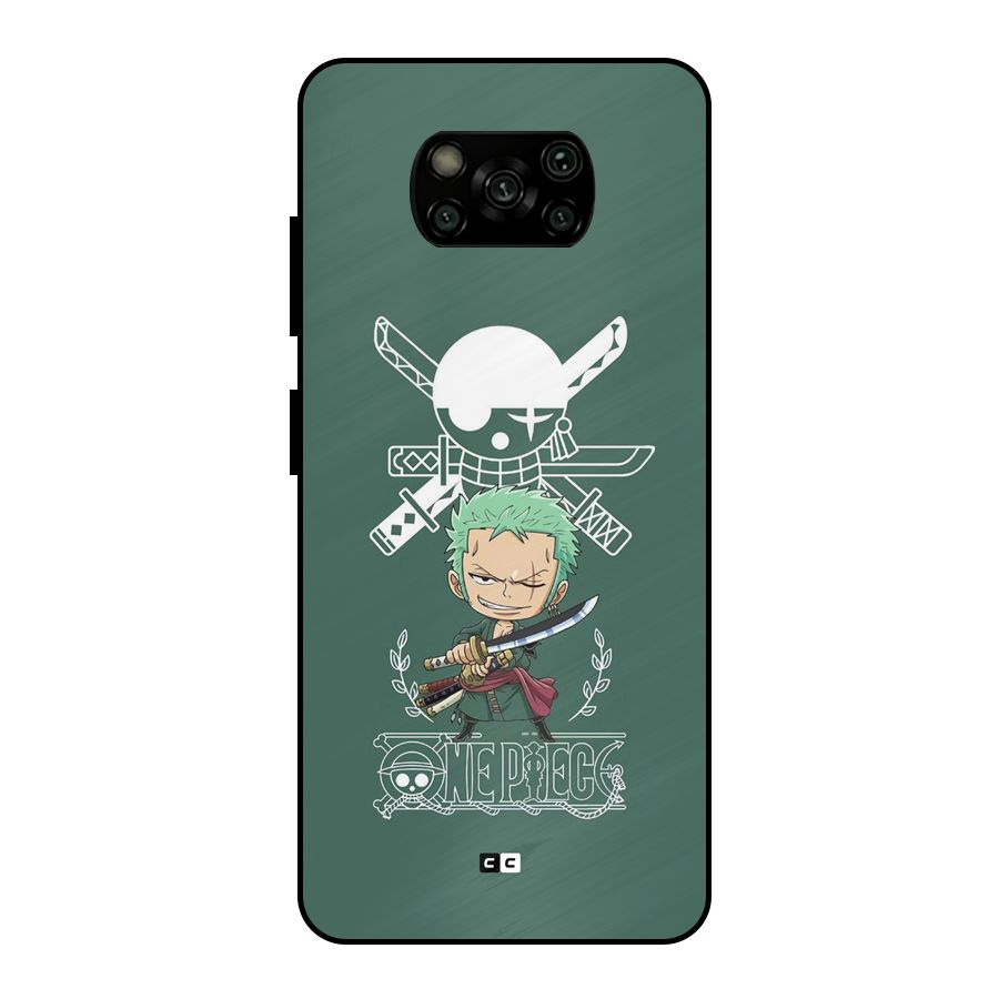 Hunter Zoro Sword Metal Back Case for Poco X3