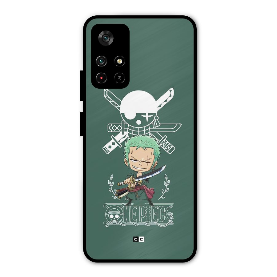 Hunter Zoro Sword Metal Back Case for Redmi Note 11T 5G