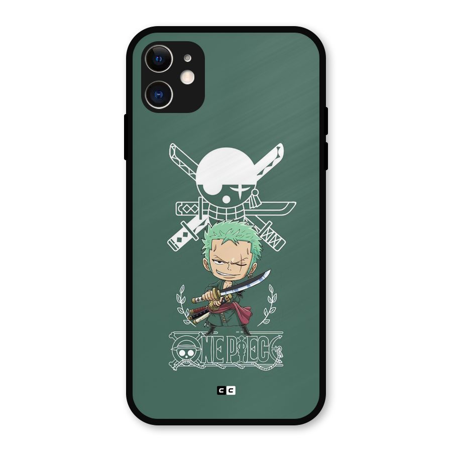 Hunter Zoro Sword Metal Back Case for iPhone 11