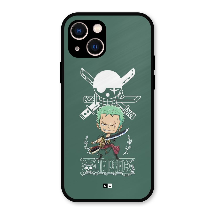 Hunter Zoro Sword Metal Back Case for iPhone 13