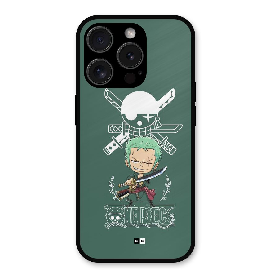Hunter Zoro Sword Metal Back Case for iPhone 15 Pro