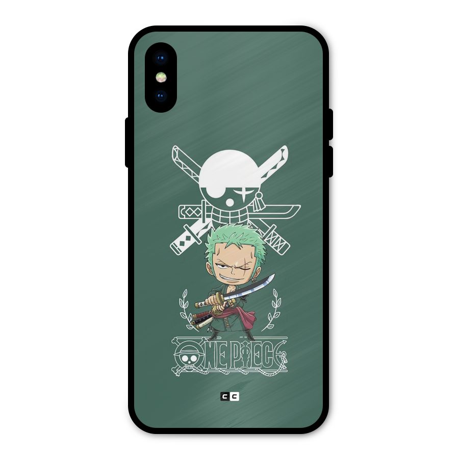 Hunter Zoro Sword Metal Back Case for iPhone XS