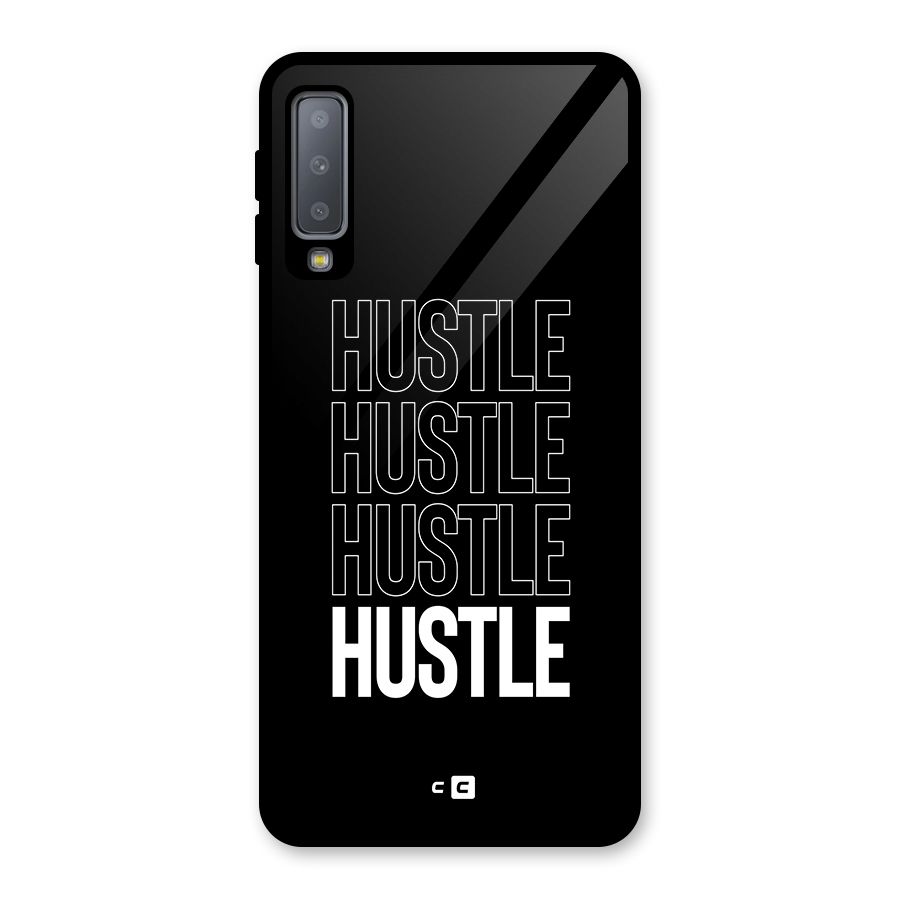 Hustle Hustle Hustle Glass Back Case for Galaxy A7 (2018)
