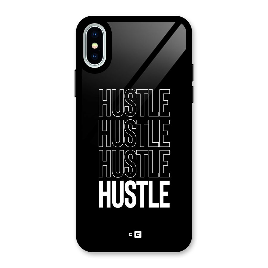 Hustle Hustle Hustle Glass Back Case for iPhone XS