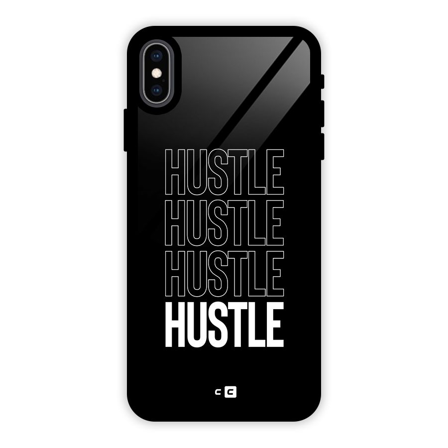 Hustle Hustle Hustle Glass Back Case for iPhone XS Max