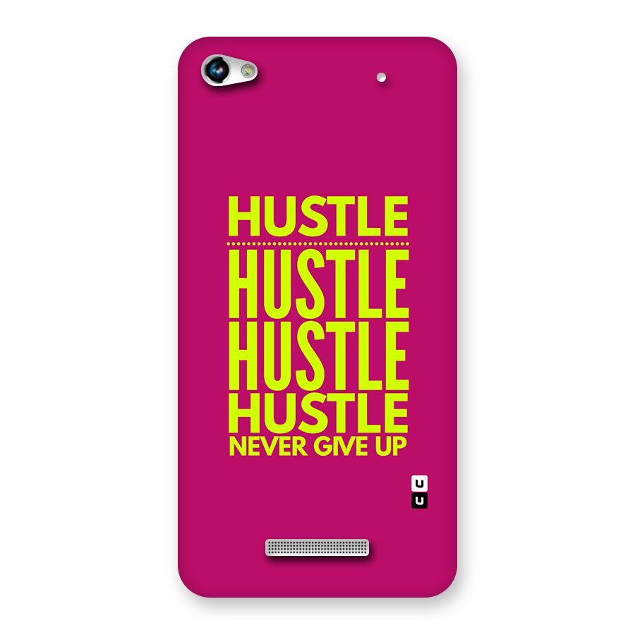 Hustle Never Give Up Back Case for Canvas Hue 2 A316