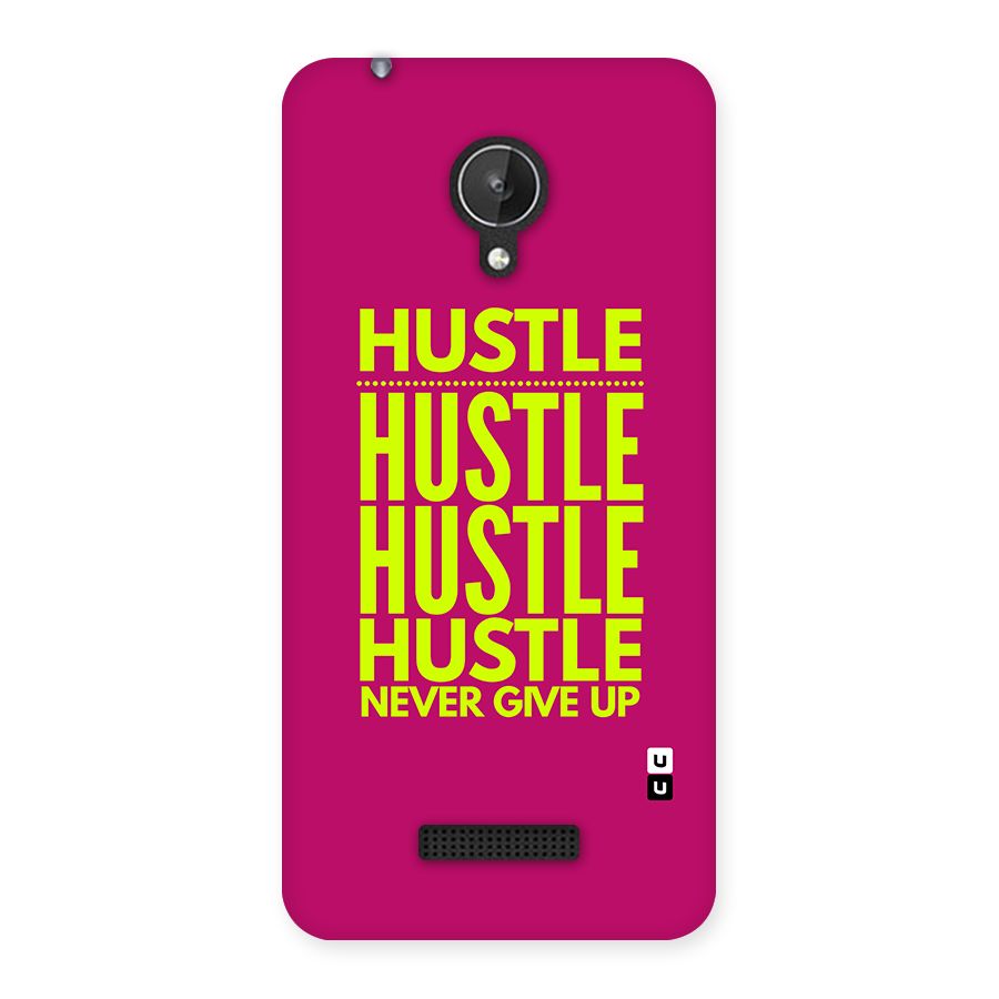 Hustle Never Give Up Back Case for Canvas Spark Q380