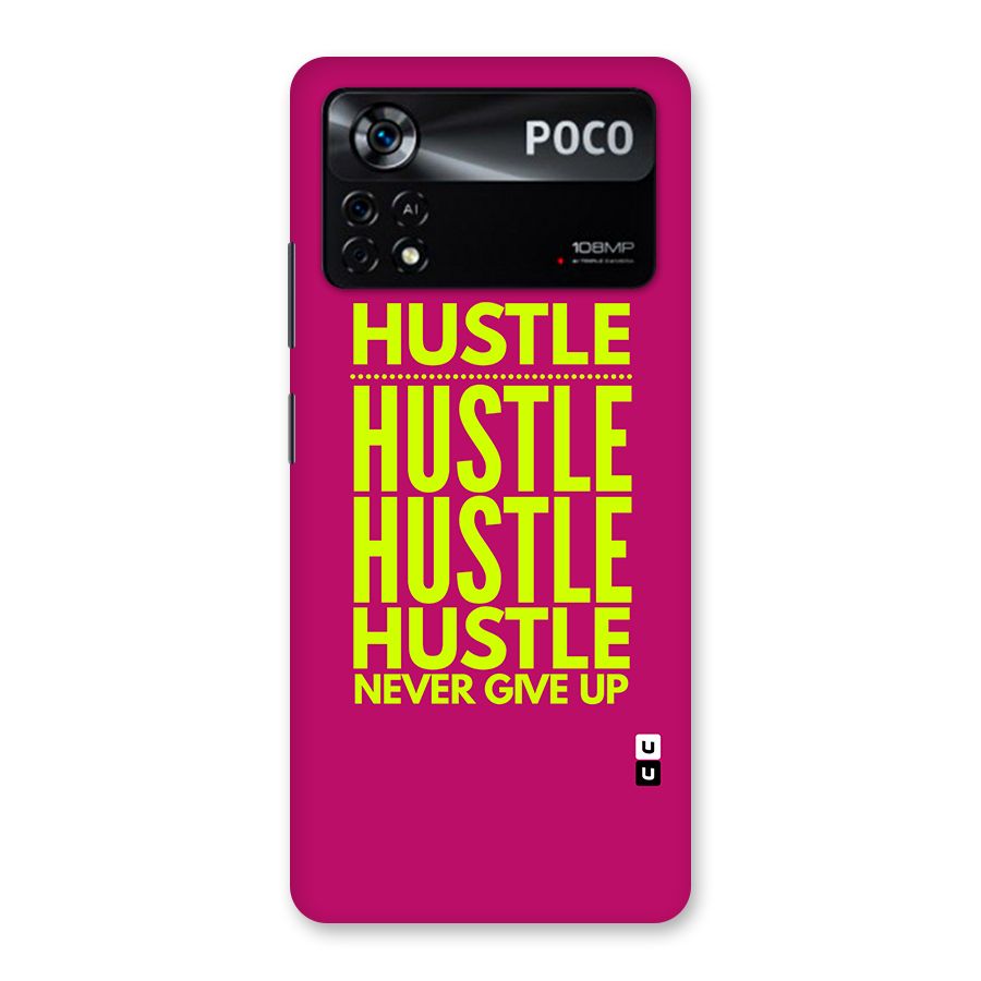Hustle Never Give Up Back Case for Poco X4 Pro 5G