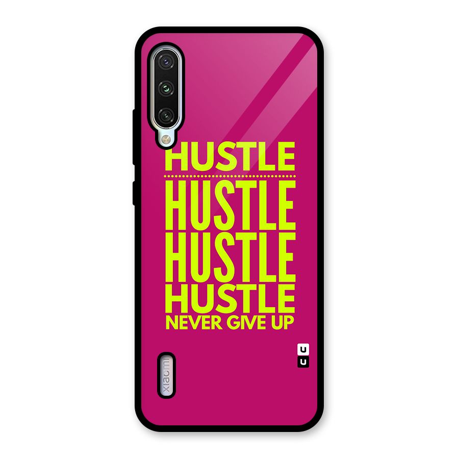 Hustle Never Give Up Glass Back Case for Mi A3