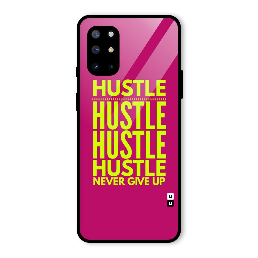 Hustle Never Give Up Glass Back Case for OnePlus 8T