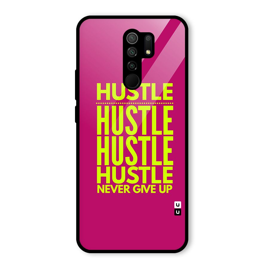Hustle Never Give Up Glass Back Case for Poco M2