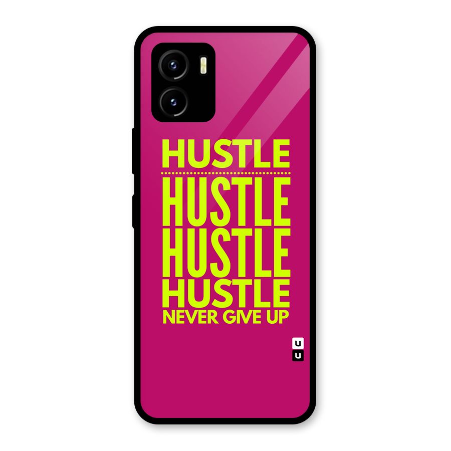 Hustle Never Give Up Glass Back Case for Vivo Y15s