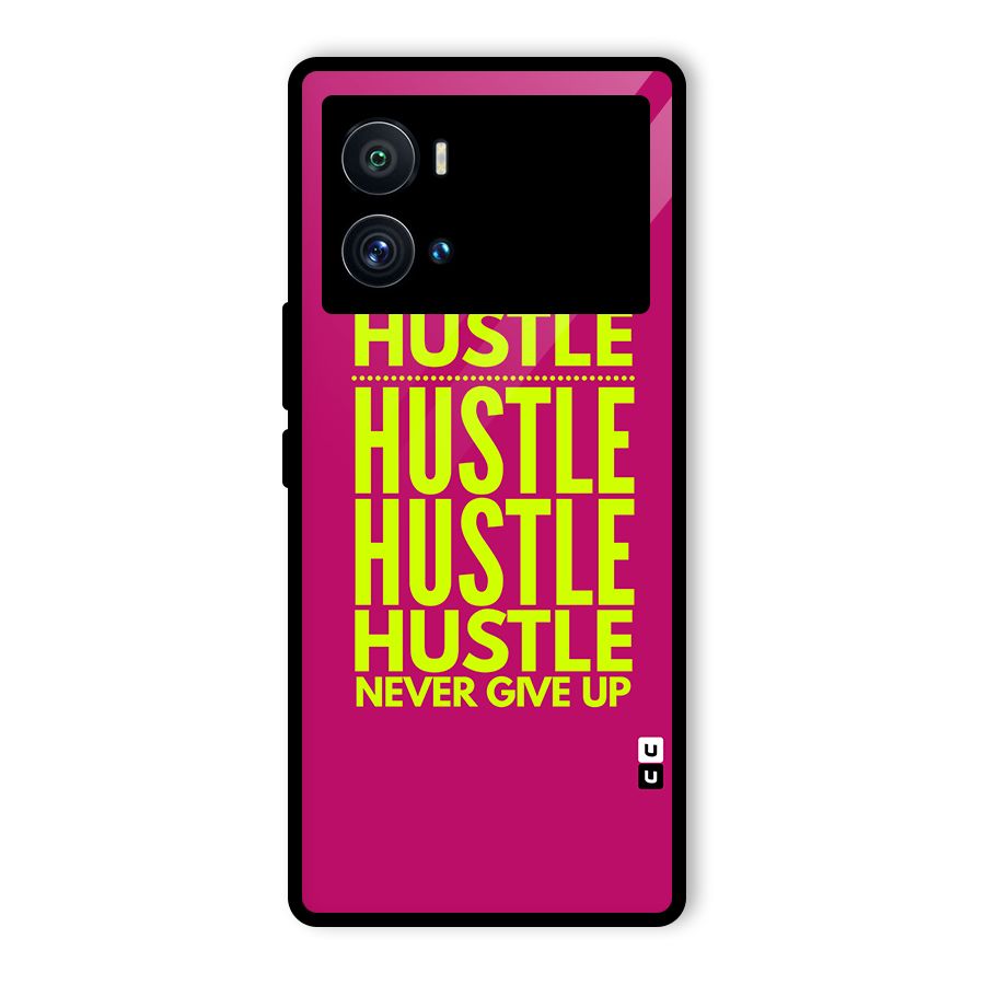 Hustle Never Give Up Glass Back Case for Vivo iQOO 9 Pro