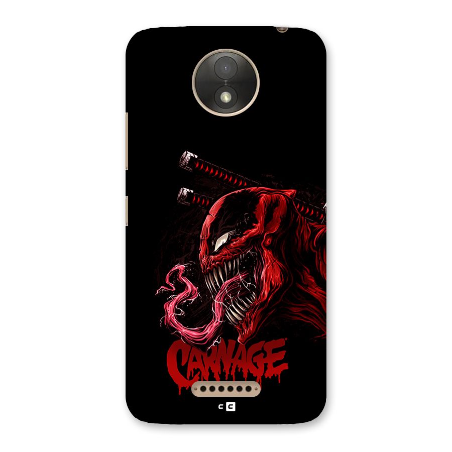 Hybrid Carnage Back Case for Moto C Plus