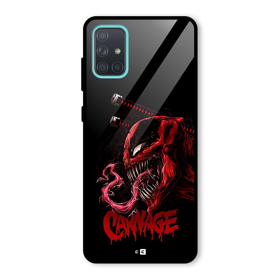 Hybrid Carnage Glass Back Case for Galaxy A71