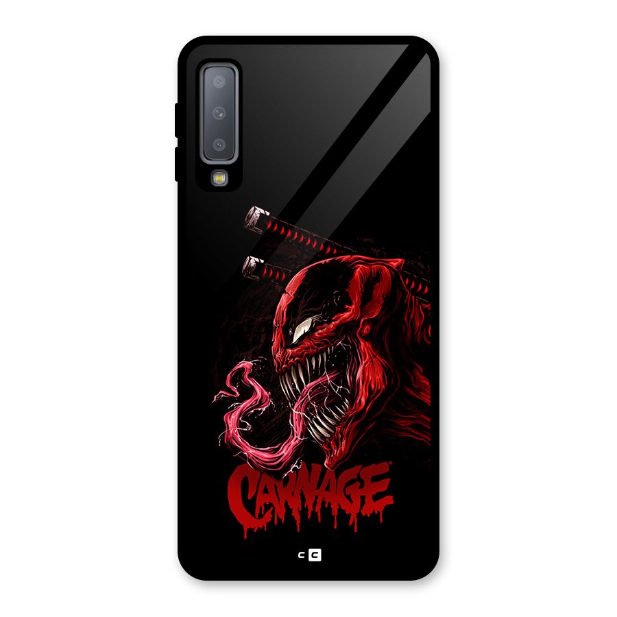 Hybrid Carnage Glass Back Case for Galaxy A7 (2018)