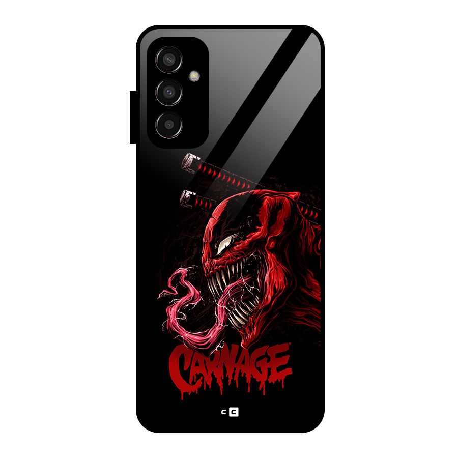 Hybrid Carnage Glass Back Case for Galaxy F13