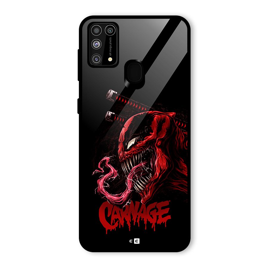 Hybrid Carnage Glass Back Case for Galaxy F41