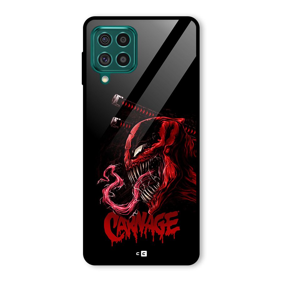 Hybrid Carnage Glass Back Case for Galaxy F62
