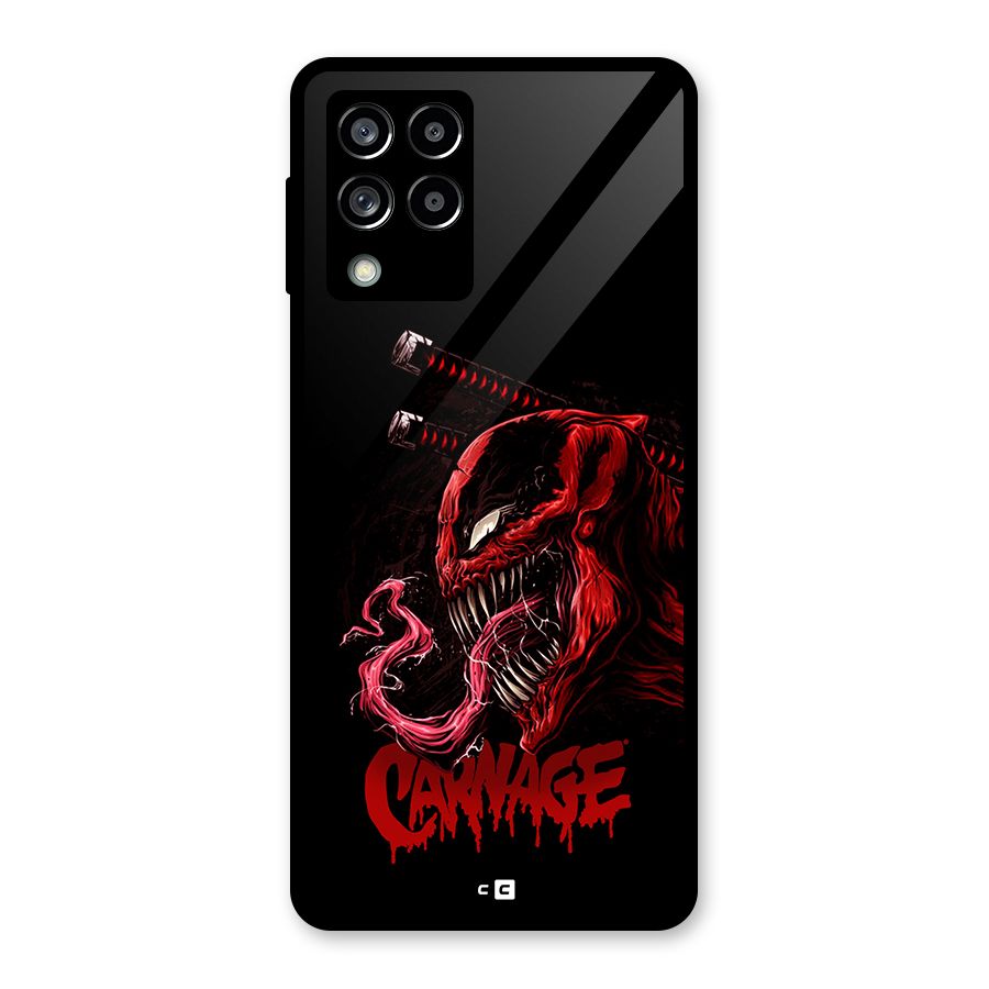 Hybrid Carnage Glass Back Case for Galaxy M53 5G