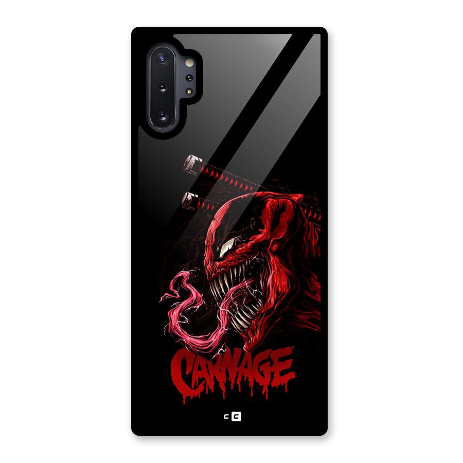 Hybrid Carnage Glass Back Case for Galaxy Note 10 Plus