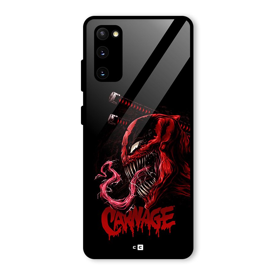 Hybrid Carnage Glass Back Case for Galaxy S20 FE
