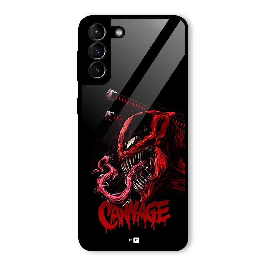 Hybrid Carnage Glass Back Case for Galaxy S21 Plus