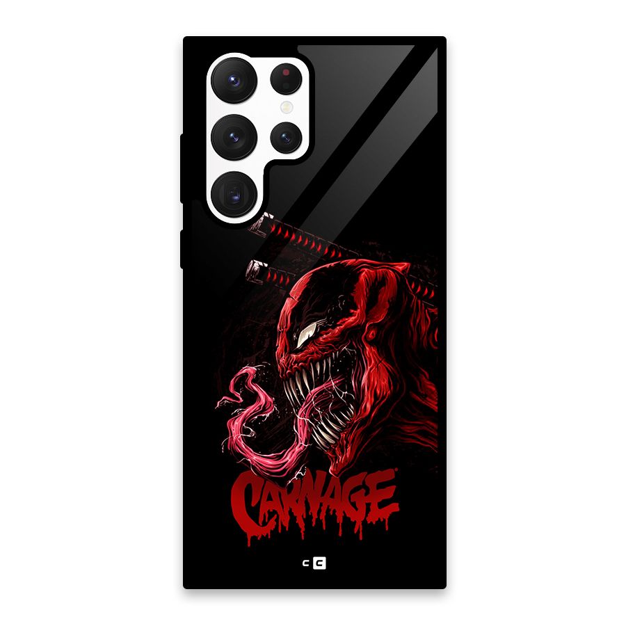 Hybrid Carnage Glass Back Case for Galaxy S22 Ultra 5G