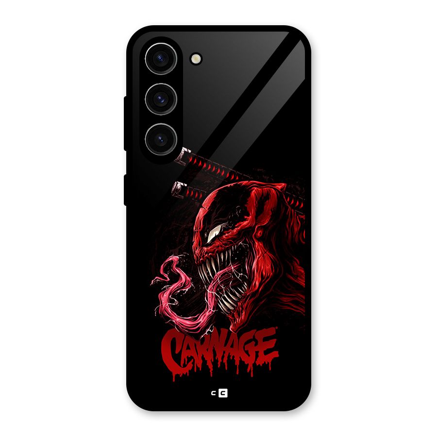 Hybrid Carnage Glass Back Case for Galaxy S23