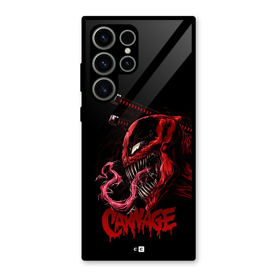 Hybrid Carnage Glass Back Case for Galaxy S23 Ultra