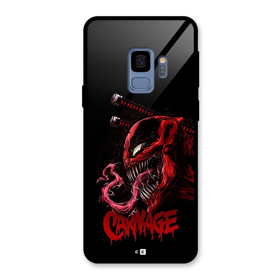 Hybrid Carnage Glass Back Case for Galaxy S9