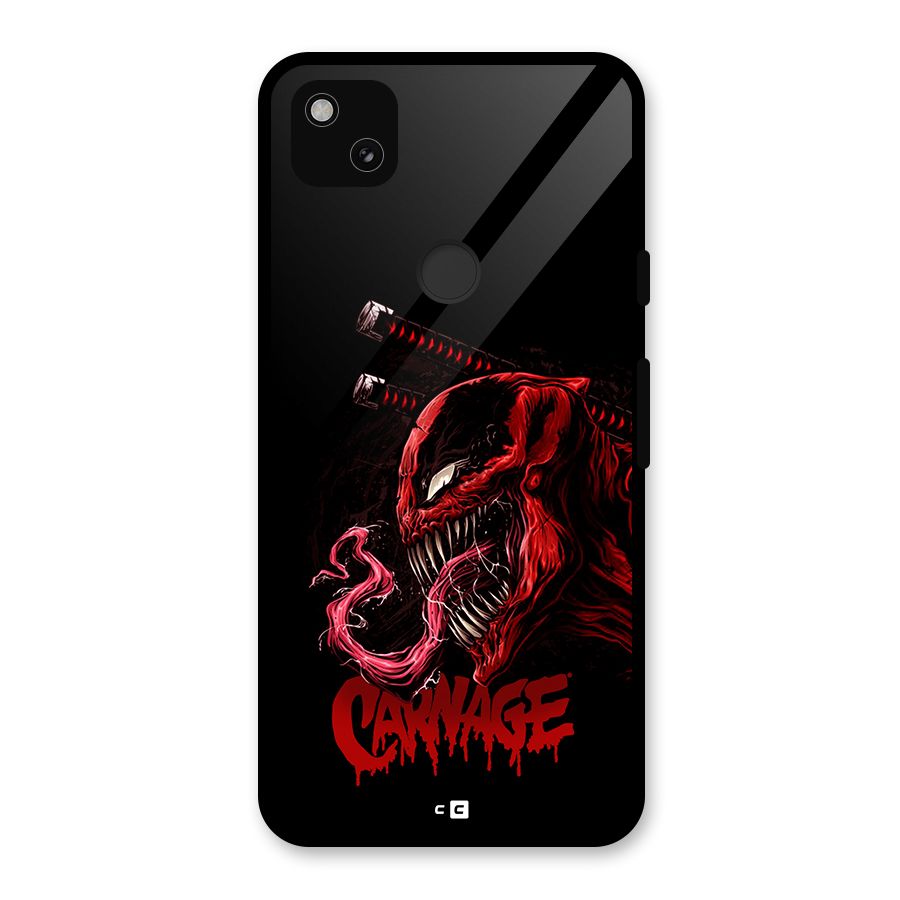 Hybrid Carnage Glass Back Case for Google Pixel 4a