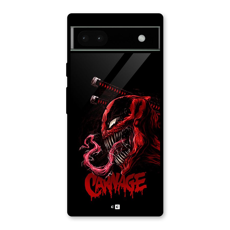 Hybrid Carnage Glass Back Case for Google Pixel 6a