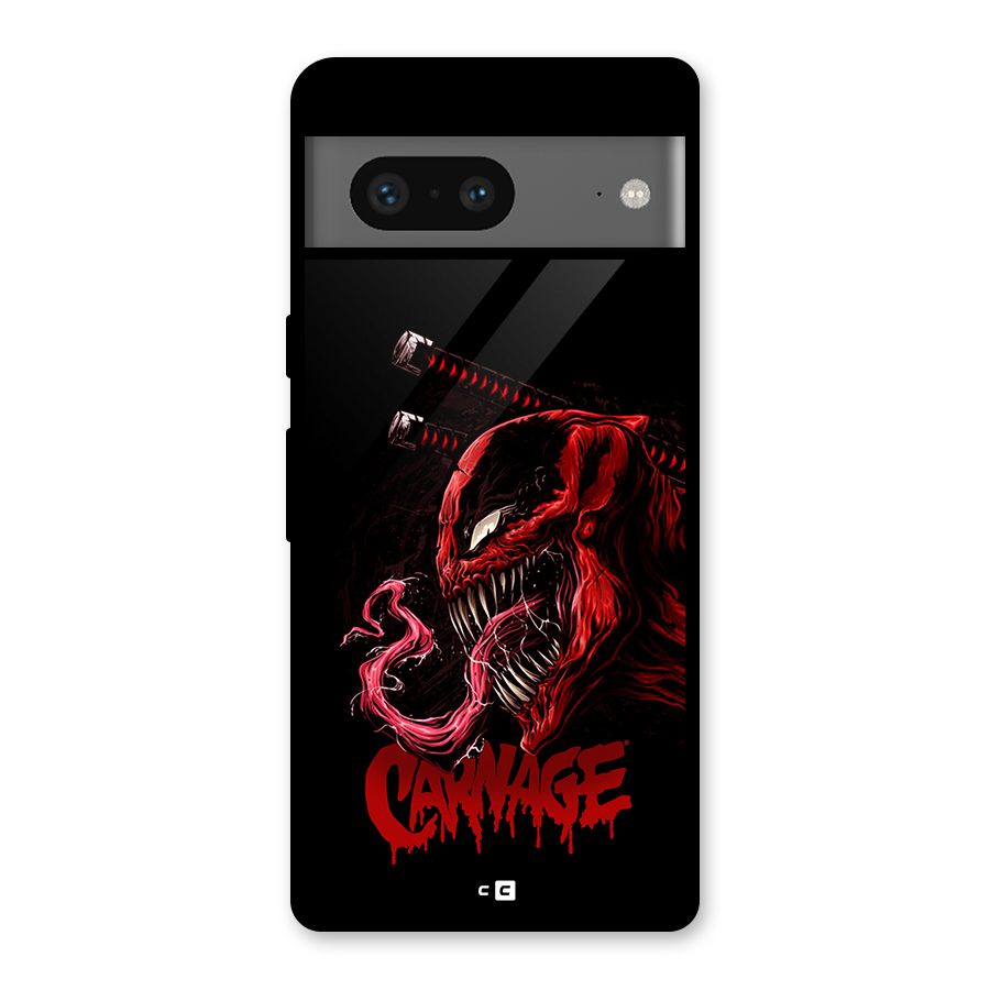 Hybrid Carnage Glass Back Case for Google Pixel 7