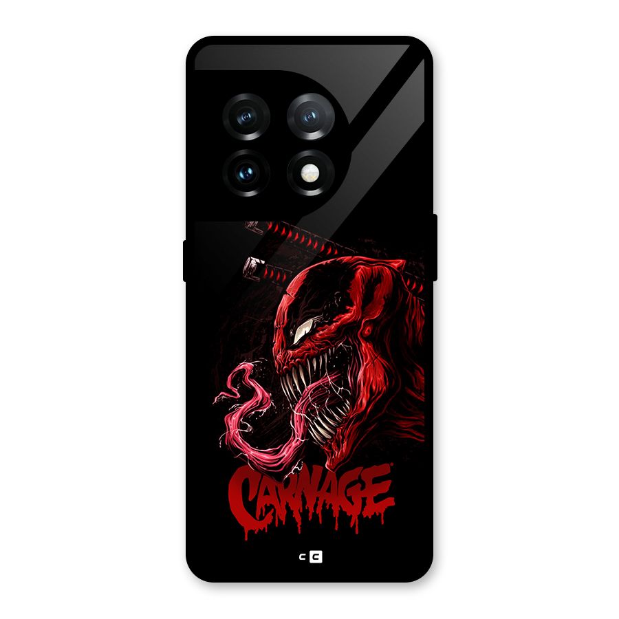 Hybrid Carnage Glass Back Case for OnePlus 11