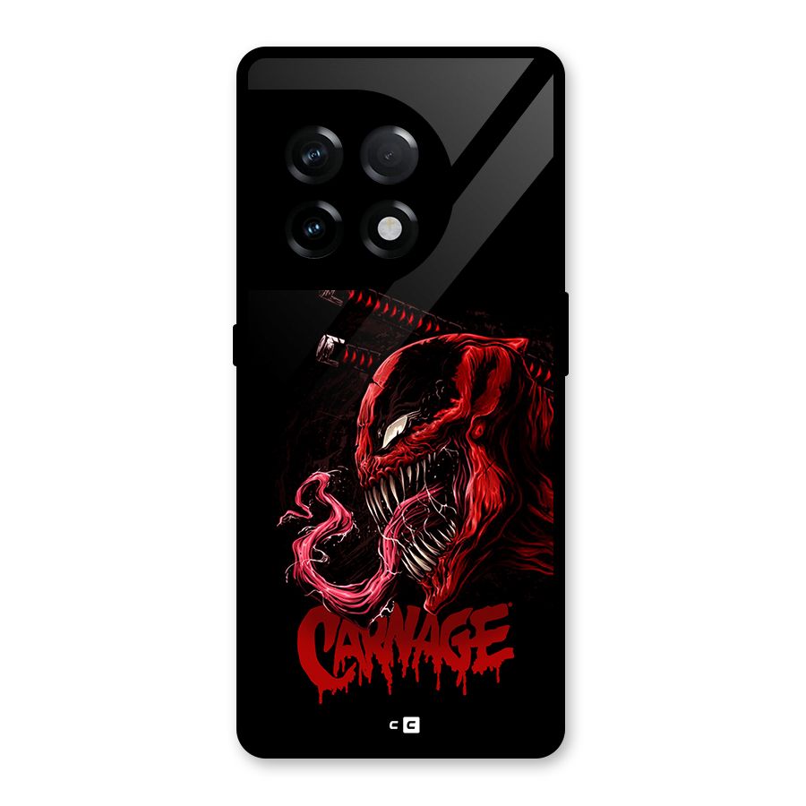 Hybrid Carnage Glass Back Case for OnePlus 11R