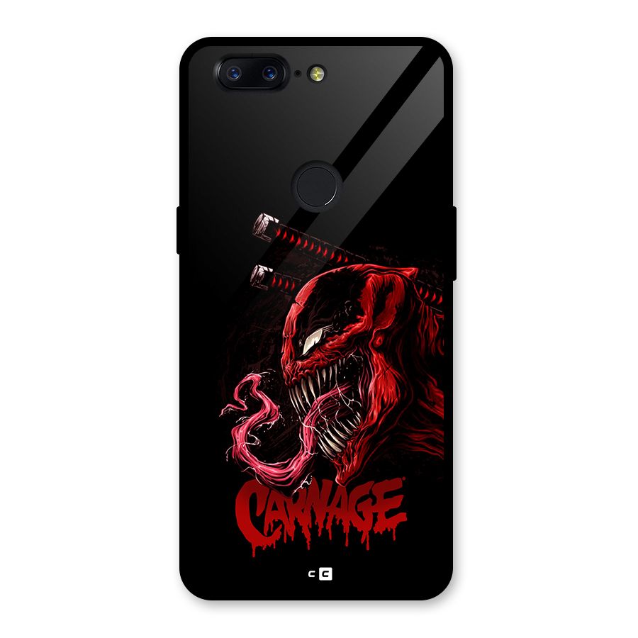 Hybrid Carnage Glass Back Case for OnePlus 5T