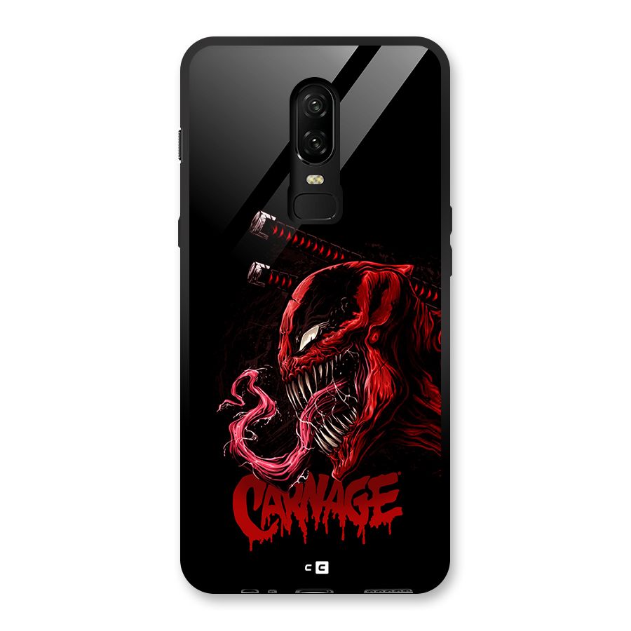 Hybrid Carnage Glass Back Case for OnePlus 6