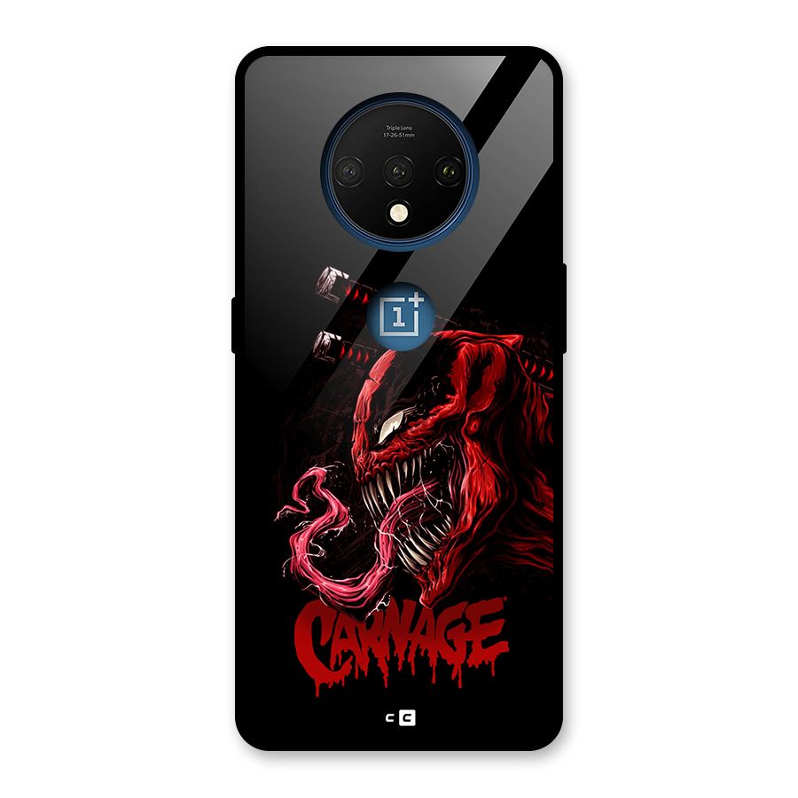 Hybrid Carnage Glass Back Case for OnePlus 7T