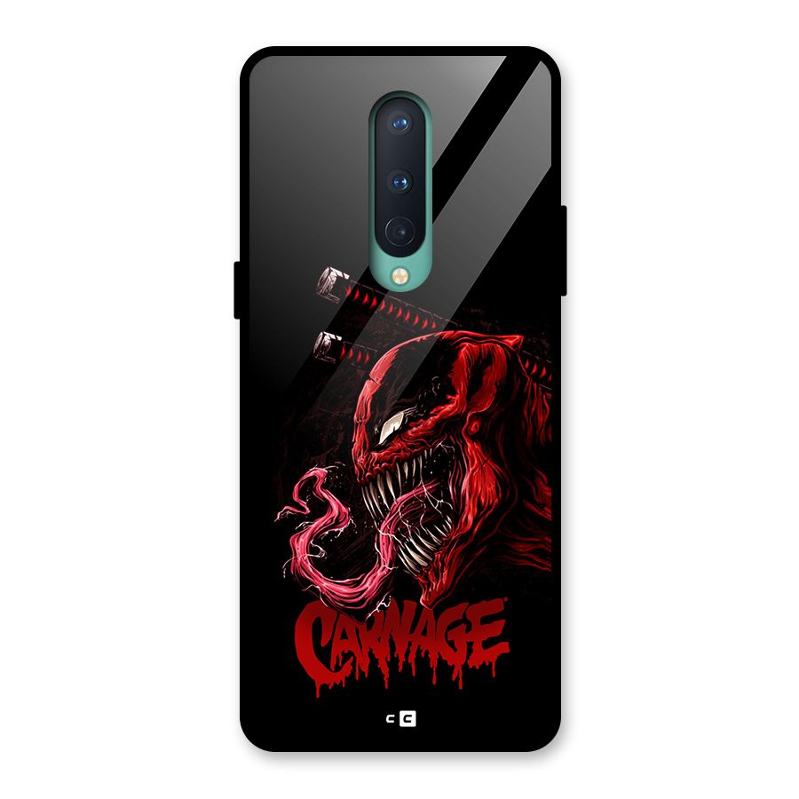 Hybrid Carnage Glass Back Case for OnePlus 8