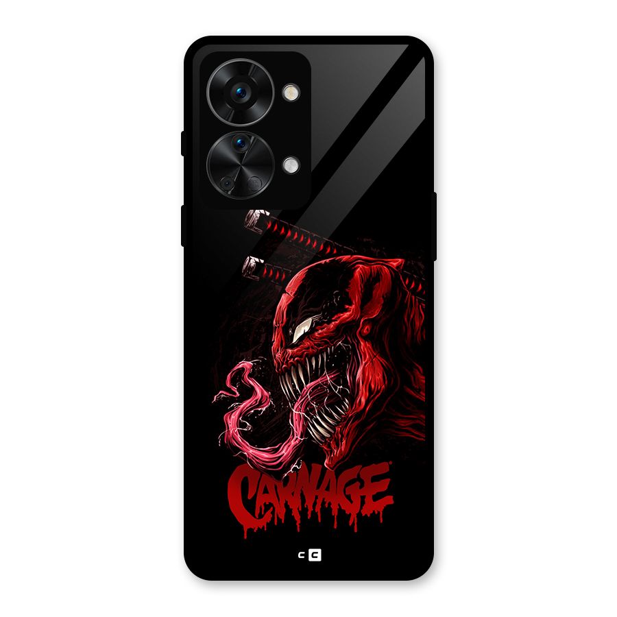 Hybrid Carnage Glass Back Case for OnePlus Nord 2T