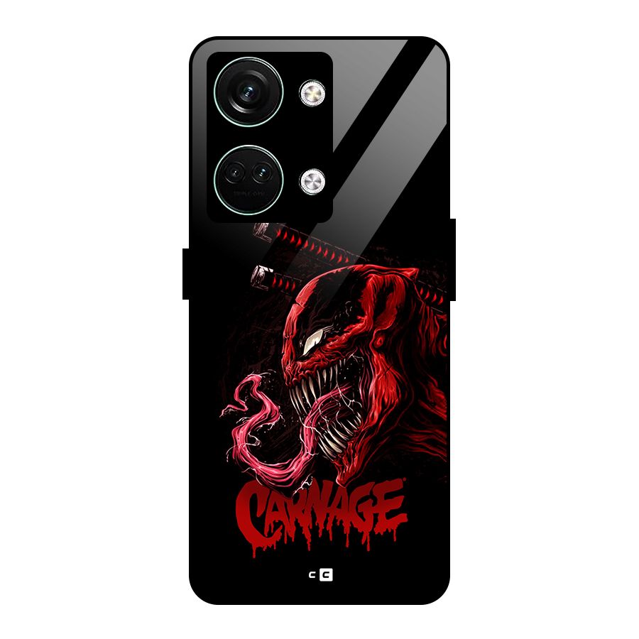 Hybrid Carnage Glass Back Case for Oneplus Nord 3
