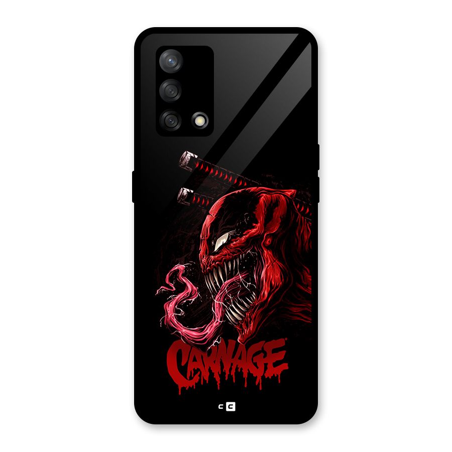 Hybrid Carnage Glass Back Case for Oppo F19s