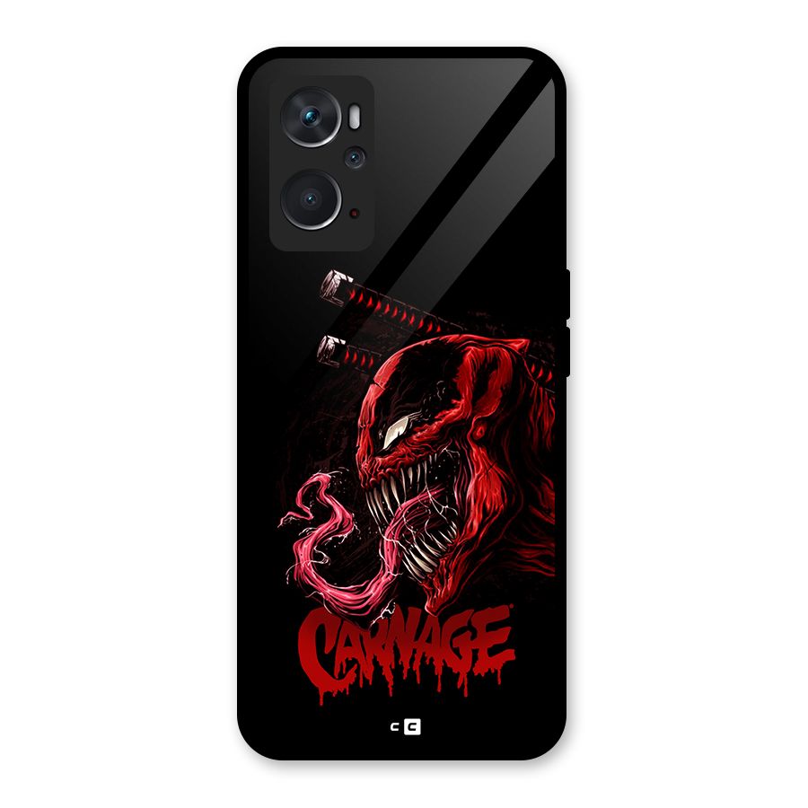 Hybrid Carnage Glass Back Case for Oppo K10 4G