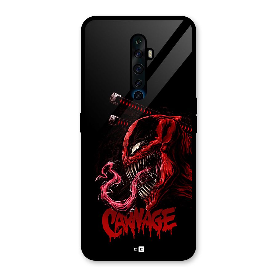 Hybrid Carnage Glass Back Case for Oppo Reno2 Z
