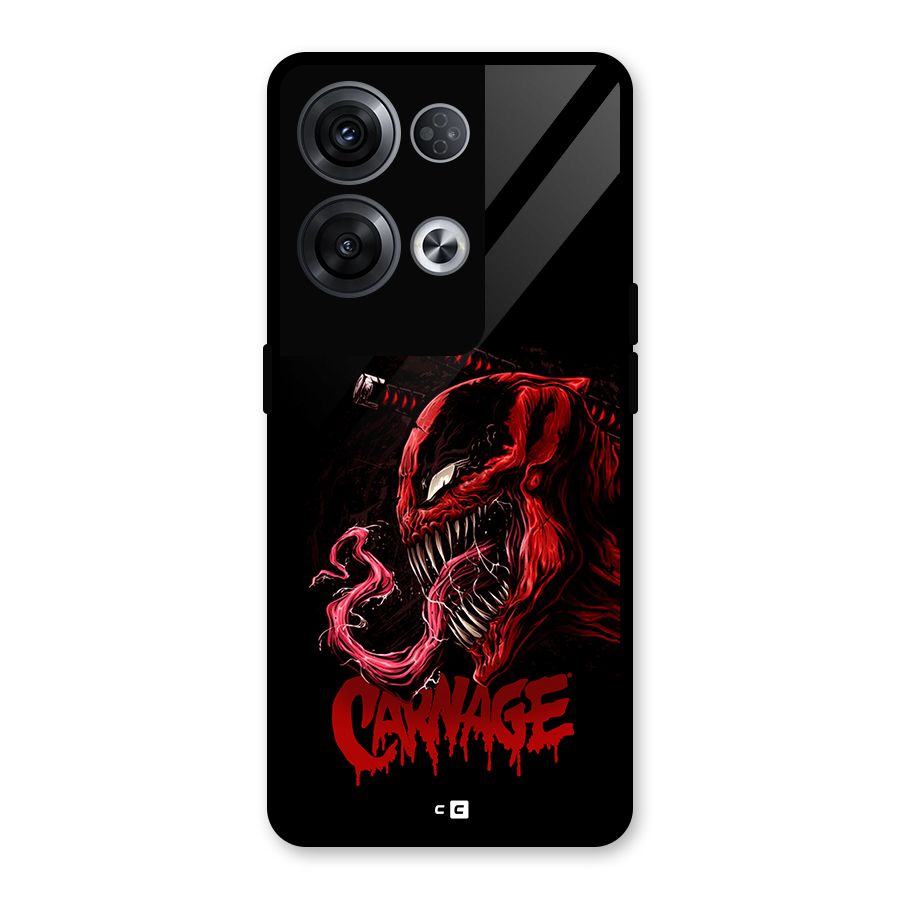 Hybrid Carnage Glass Back Case for Oppo Reno8 Pro 5G