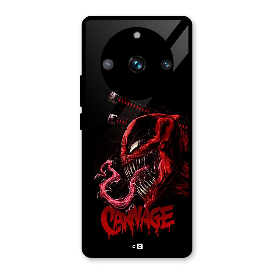 Hybrid Carnage Glass Back Case for Realme 11 Pro Plus