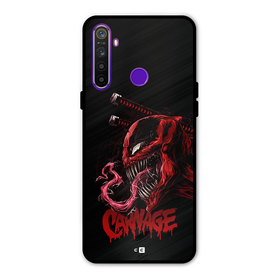 Hybrid Carnage Glass Back Case for Realme 5s