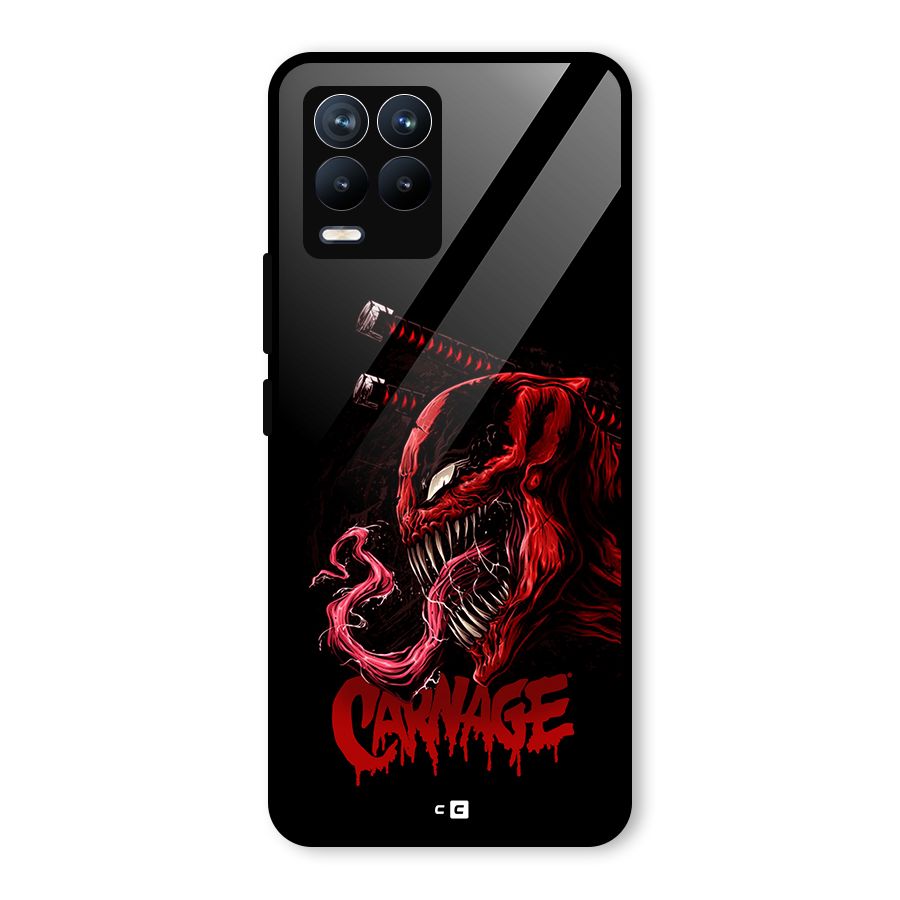 Hybrid Carnage Glass Back Case for Realme 8 Pro